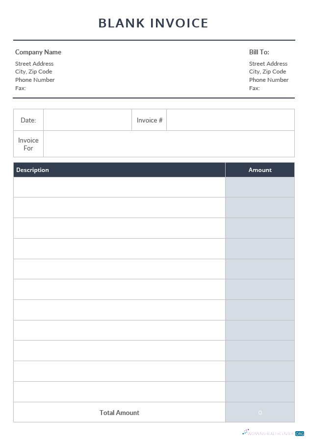 Download Editable Blank Invoice Template Photoshop template